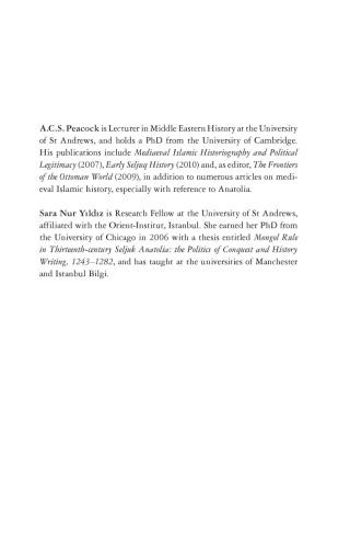 The Seljuks Of Anatolia Court And Society In The Medieval Middle East Andrew Peacock