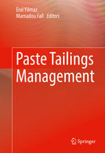 Paste Tailings Management 1st Edition Erol Yilmaz Mamadou Fall Eds