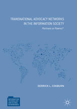 Transnational Advocacy Networks In The Information Society Partners Or Pawns 1st Edition Derrick L Cogburn Auth