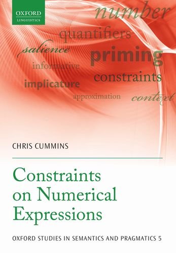 Constraints On Numerical Expressions 1st Edition Cummins Chris