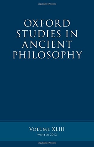 Oxford Studies In Ancient Philosophy Volume Xliii 1st Edition Inwood
