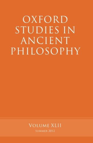 Oxford Studies In Ancient Philosophy Volume Xlii 1st Edition Inwood