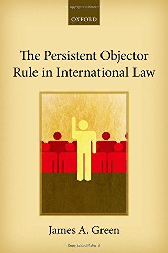The Persistent Objector Rule In International Law 1st Edition James A Green