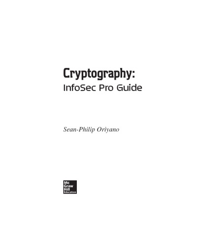 Cryptography Infosec Pro Guide Seanphilip Oriyano
