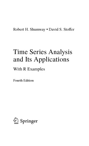 Time Series Analysis And Its Applications With R Examples 4th Edition Robert H Shumway