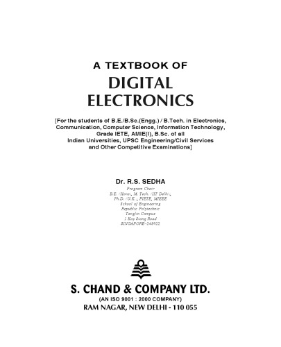 A Textbook Of Digital Electronics Revised Rs Sedha