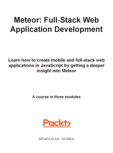Meteor Fullstack Web Application Development Fabian Vogelsteller