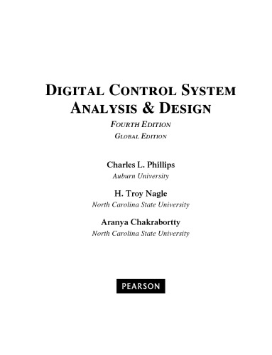 Digital Control System Analysis And Design 4th Edition Charles L Phillips