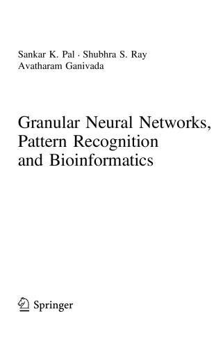 Granular Neural Networks Pattern Recognition And Bioinformatics Sankar K Pal