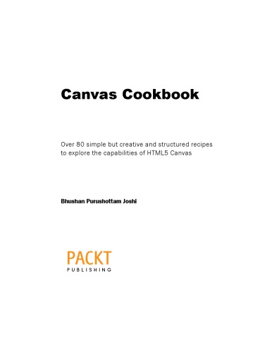 Canvas Cookbook Bhushan Purushottam Joshi