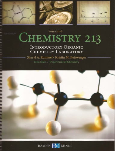 Chemistry 213 Introductory Organic Chemistry Laboratory 20152016 Lab Guide Sheryl A Rummel