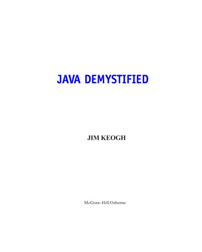 Java Demystified Jim Keogh