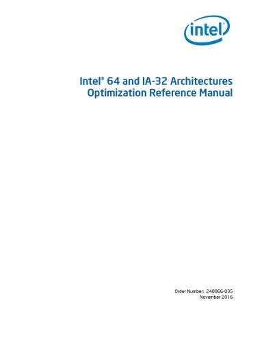 Intel 64 And Ia32 Architectures Optimization Reference Manual Coll