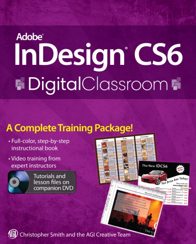 Adobe Indesign Cs6 Digital Classroom 1st Edition Smith Christopher