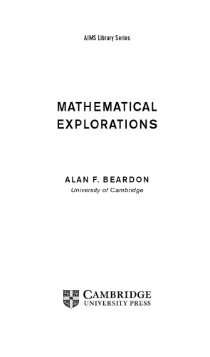 Mathematical Explorations Alan F Beardon