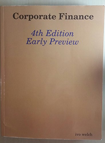 Corporate Finance 4th Edition Ivo Welch