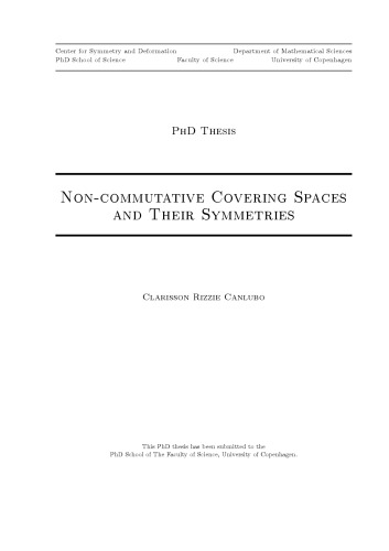 Noncommutative Covering Spaces And Their Symmetries Phd Thesis Clarisson Rizzie Canlubo