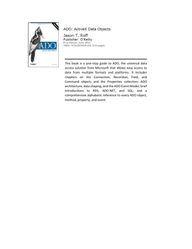 Ado Activex Data Objects Jason T Roff