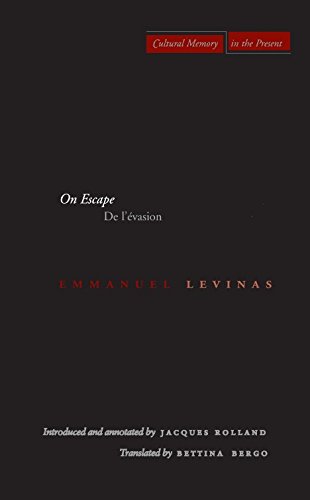 On Escape De Lvasion 1st Edition Emmanuel Levinas