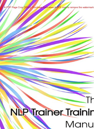 The Nlp Trainer Training Manual Peter Freeth