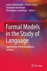 Formal Models In The Study Of Language Applications In Interdisciplinary Contexts 1st Edition Joanna Blochowiak