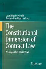 The Constitutional Dimension Of Contract Law A Comparative Perspective 1st Edition Luca Siliquinicinelli
