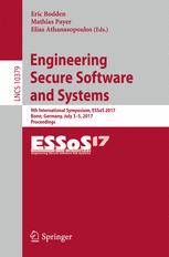 Engineering Secure Software And Systems 9th International Symposium Essos 2017 Bonn Germany July 35 2017 Proceedings 1st Edition Eric Bodden