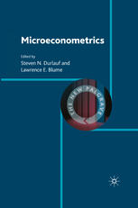 Microeconometrics 1st Edition Steven N Durlauf Lawrence E Blume Eds