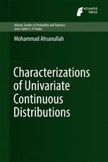 Characterizations Of Univariate Continuous Distributions 1st Edition Mohammad Ahsanullah Auth