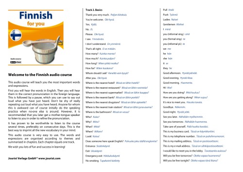 Finnish For You Jourist Verlags