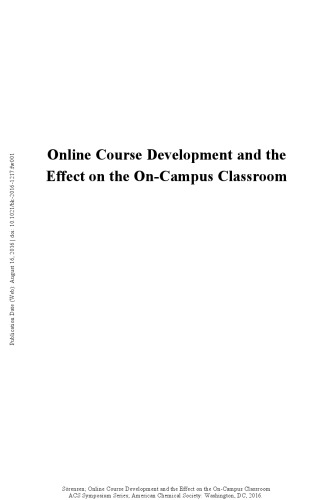 Online Course Development And The Effect On The Oncampus Classroom Srensen