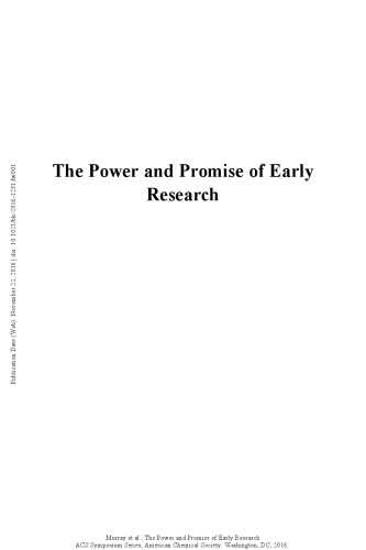 The Power And Promise Of Early Research Hageman James H Murray