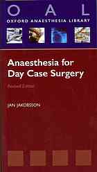 Anaesthesia For Day Case Surgery Baxter Ed Jakobsson Jan