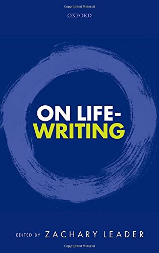 On Lifewriting 1st Edition Leader Zachary