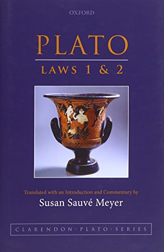 Laws 1 And 2 1st Edition Plato Meyer Susan Sauv Trans Comm