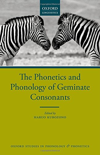 The Phonetics And Phonology Of Geminate Consonants First Edition Kubozono