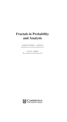 Fractals In Probability And Analysis Christopher J Bishop Yuval Peres