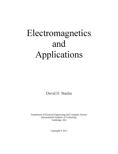 Electromagnetics And Applications David H Staelin