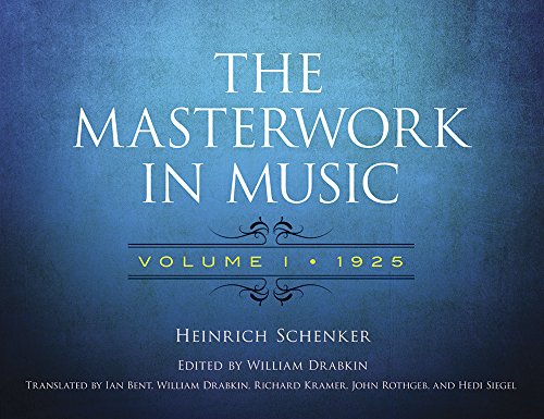 The Masterwork In Music Volume I Reprint Heinrich Schenker
