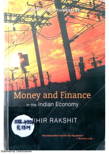 Money And Finance In The Indian Economy 1st Edition Mihir Rakshit