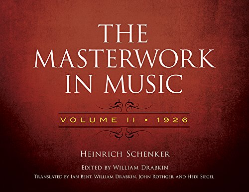 The Masterwork In Music Heinrich Schenker W Drabkin Ed