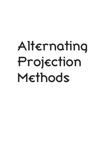 Alternating Projection Methods Ren Escalante Marcos Raydan
