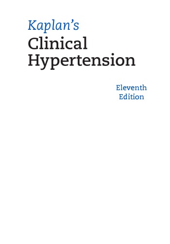 Kaplans Clinical Hypertension 11th Norman M Kaplan Ronald G Victor