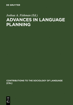 Advances In Language Planning Fishman Joshua A