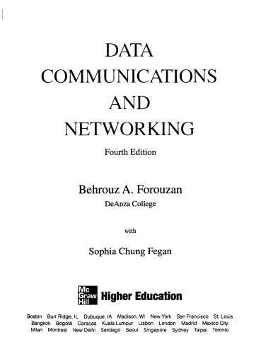 Data Communications And Networking 4th Behrouz A Forouzan