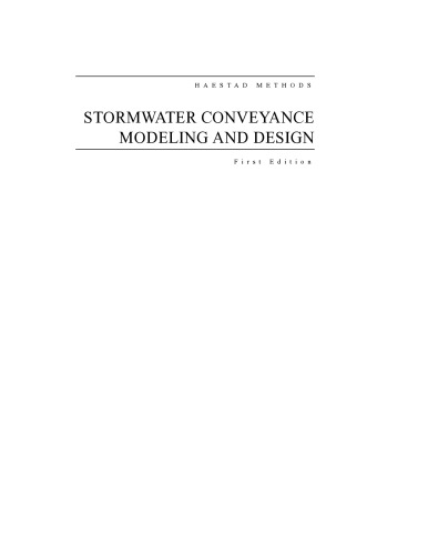 Stormwater Conveyance Modeling Design 1st S Rocky Durrans