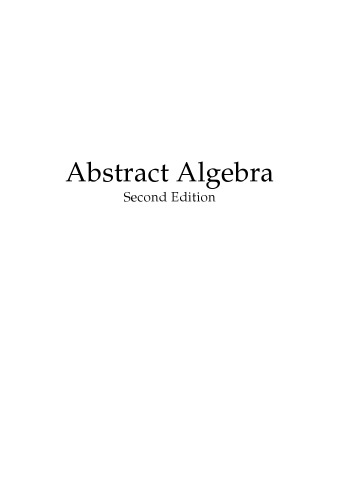 Abstract Algebra 2nd Justin R Smith