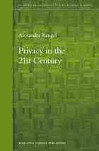 Privacy In The 21st Century Rengel Alexandra