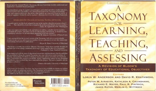 A Taxonomy For Learning Teaching And Assessing A Revision Of Blooms Taxonomy Of Educational Objetives Lorin W Anderson