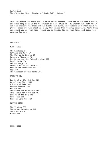 Collected Stories Of Roald Dahl Roald Dahl